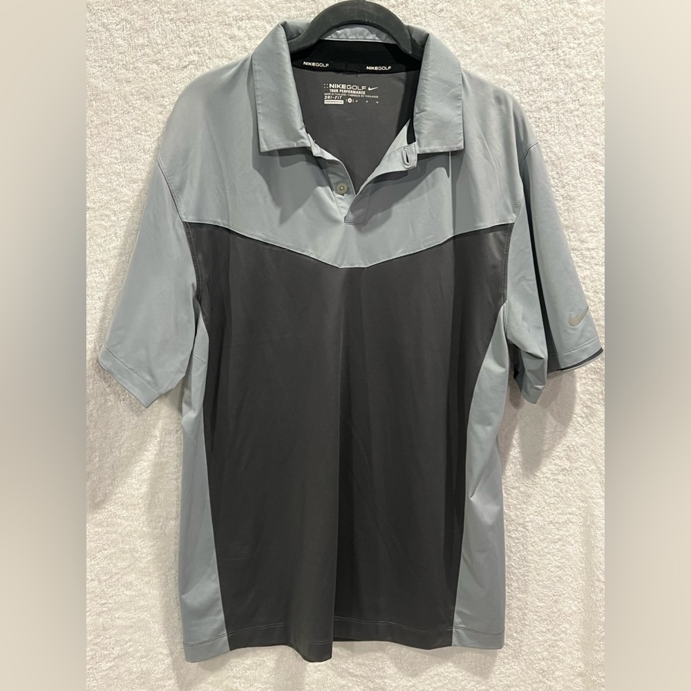 Nike Golf Tour Performance Gray Polo - Medium